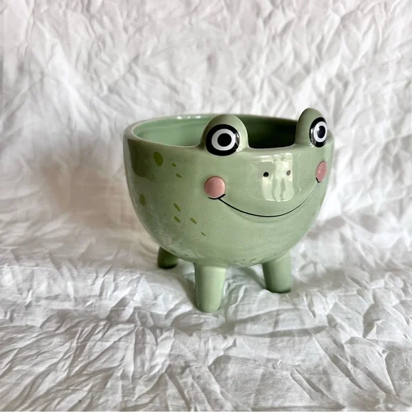 Green Frog Ceramic Trinket Dish - Picture 7 of 9
